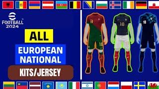 Best national kits in efootball 2024 mobile|| best jersey 2024