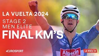 MASSIVE CRASH!  | La Vuelta a España Stage 2 Final Kilometres | Eurosport Cycling