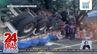 Truck na kargado ng bigas, tumaob; 4 kabilang ang 4-anyos na bata, patay | 24 Oras Weekend