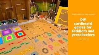 DIY cardboard games for toddlers and preschoolers