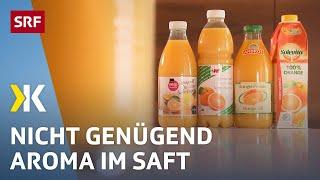 Fruchtsaft im Test: Saft aus Konzentrat ohne Geschmack und Aroma | 2021 | Kassensturz | SRF