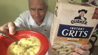 Indulge In Delicious Quaker Instant Butter Grits! (Breakfast with Grandpa)