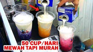 SIMPLE DAN ENAK !! CUMA MODAL SUSU DAN BUBUK RASA 50 CUP LUDES PERHARI | STREET FOOD