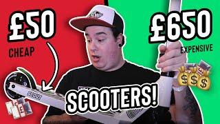 THE CHEAPEST VS THE MOST EXPENSIVE STUNT SCOOTER AT SKATEHUT!!!