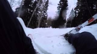 Нуртау Skiing thru forrest!