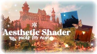 Top 3 Aesthetic Shaders for MCPE! ️ [chill showcase]