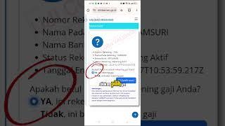 Cara Konfirmasi Nomor Rekening Kalau SDH sesuai rekening Gaji di Info GTK