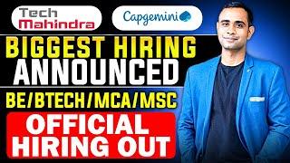 TechMahinda official Hiring Out | Caphemini Hiring through Superset | BE/BTECH/MSC/MCA| Batch 2024