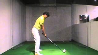 矢嶋信之　ドライバー　後方　K's Island Golf Academy