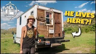 His secret home inside a box truck (& it's beautiful inside)