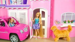 Barbie Rapunzel Pink Dream House Morning Rumah boneka Barbie rosa Puppenhaus