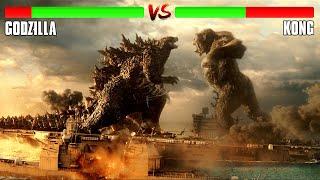 Godzilla Vs Kong But Health Bar Is Enabled | Godzilla Vs Kong Battle Scene 4K