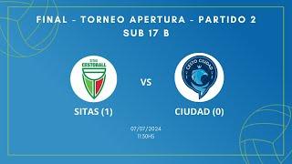 Final Categoria SUB 17 B - SITAS (1)  vs CIUDAD  (0) - Partido 2