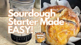 EASIEST Way to Make SOURDOUGH STARTER! #sourdough #easy #homemade