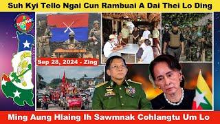 Sep 28 Zing: Suh Kyi Tello Cun Myanmar Rambuainak Tifel Theih Lo Ding. M.A.H Ih Sawmnak An El Thluh