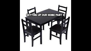 Setting up our home Part 3 | Assembling Dining Table & Chairs Set | Amazon review