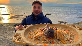 Узбекский плов| на необитаемом острове Uzbek pilaf | on a desert island #ASMR