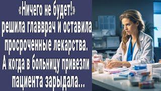 Ничего не будет! решила главврач оставив просроченные лекарства. Но когда увидела пациента онемела