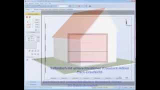 3D Dachkonstruktion unterschiedliche Kniestockhöhen