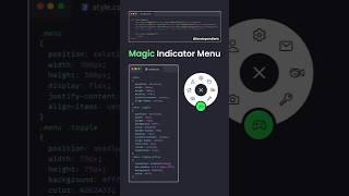 Amazing   Css Magic menu design using HTML CSS in webdevelopment #webdevelopment #css