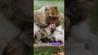 Why did the mother monkey hit the baby monkey?#animals #monkey #foryou