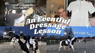 MY 1ST DRESSAGE LESSON ON BOBS - IT WAS EVENTFUL 