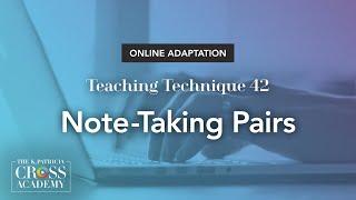 Online Teaching Adaptation: Note-Taking Pairs