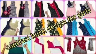 Homemade baby girl kurti design | Contrast baby girl dress design ideas | Naina Beauty Fashion