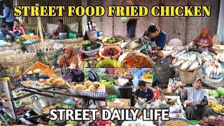 STREET FOOD FRIED CHICKEN MARKET FOOD INDONESIA