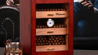 PrimeZone Handcrafted Cigar Humidor Box   Cedar Wood Cigar Box Review, Very nice function and design