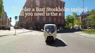 Test ride of Zbee during launch of Bzzt Stockholm Podtaxi