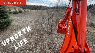 Clearing Brush with Kubota MX5400 & BH92 Backhoe