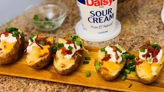 Delicious Potato Skins/ Loaded Potatoes- My take on one of my favorite restaurant appetizers 