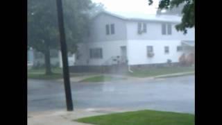 Down Pour causes man hole cover to shake