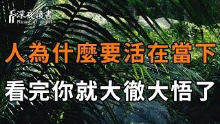 不畏將來，不念過往！人生最重要的，就是活在當下，看完你就大徹大悟了【深夜讀書】