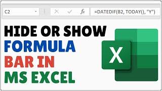 How to Hide or Show the Formula Bar in Excel