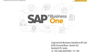 SAP Business One ERP Software for Small Businesses