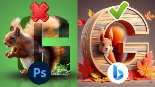 How to create 3D letter Manipulation with Bing image creator ( Don't Use Photoshop)