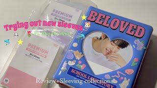 Trying out new photocards sleeves| Manu deco review + sleeving my seokjin and doyoung collection