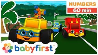 123 Race - New Episodes! | Learn Numbers & Counting for kids | Racing Cars for Kids | BabyFirst TV