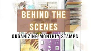 Behind the Scenes | Organizing Monthly Ali Edwards Stamps