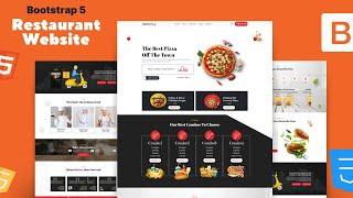 Bootstrap Tutorial for Beginners | Full Project | Restaurant Website Using Bootstrap 5