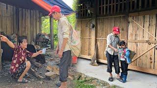 He went to find his grandchild, brought gifts to visit, cooked dinner with the poor girl at the farm