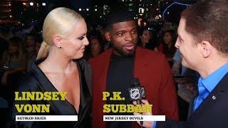 P.K. Subban, Lindsey Vonn join NHL Celebrity Wrap to talk engagement at the 2019 MTV VMAs