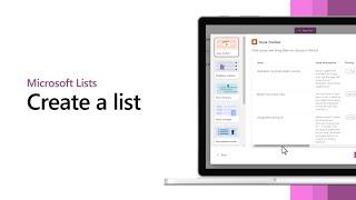 Getting started with Microsoft Lists - Create a list