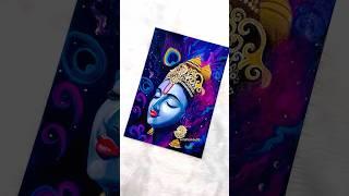 Realistic Krishna drawing with acrylic #shorts #shortsvideo