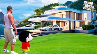 GTA 5 !! SHINCHAN & FRANKLIN BUY LUXURY WATER HOUSE TO SURPRISE SHINCHAN IN GTA 5