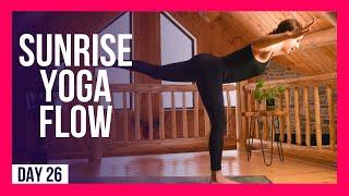 10 min FULL BODY Morning Yoga Flow – Day #26 (FEEL ALIVE SUNRISE STRETCH)