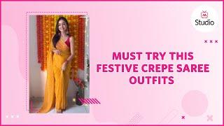 Festive Wear for Women - Crepe Saree Edition #Shorts - Myntra