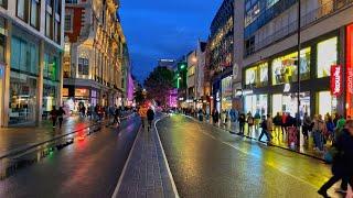 London Wet Evening Walk | The Must-Do Tourist Experience | Oxford Street - Leicester Square Via Soho